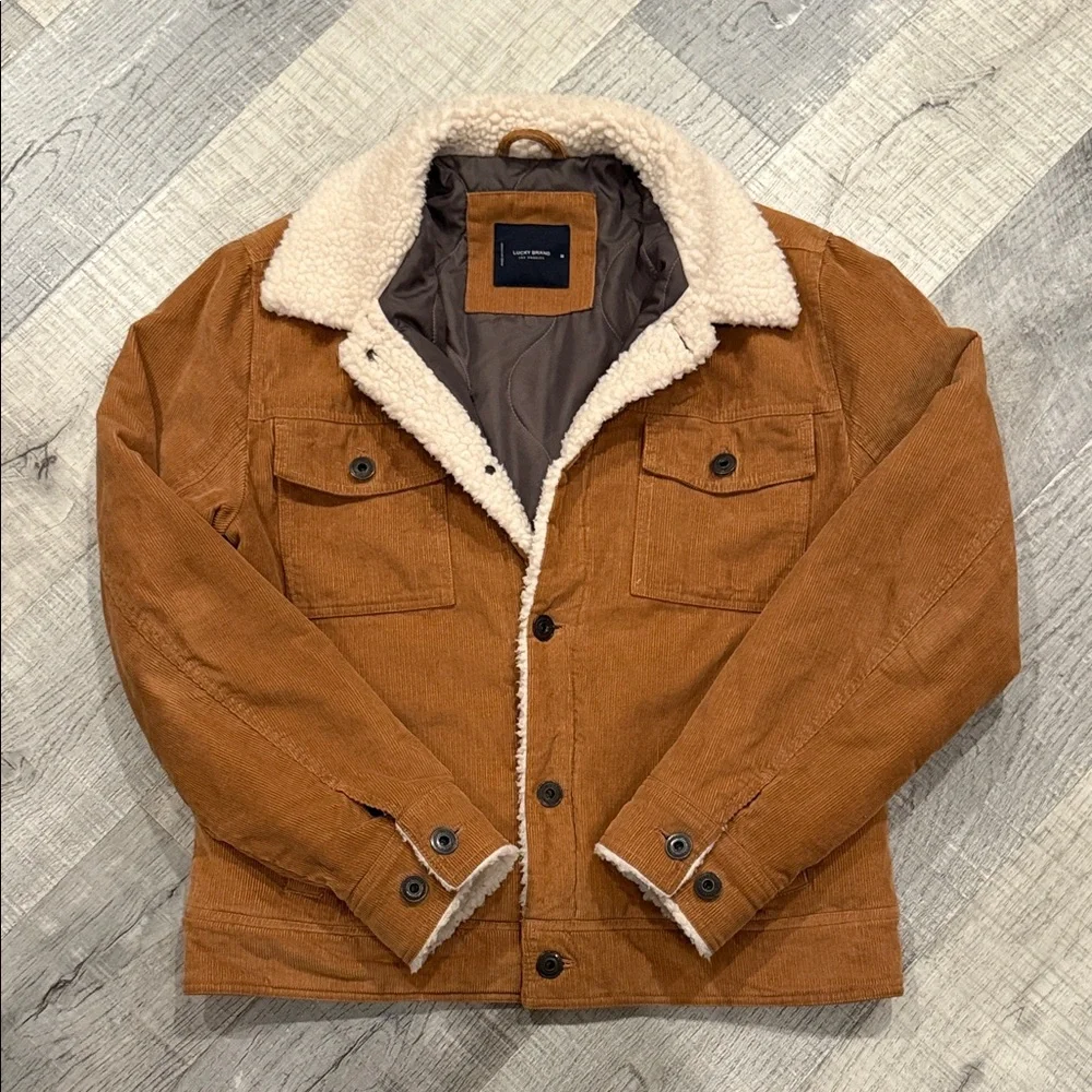 Lucky Brand Tan Corduroy Jacket with Cream Collar - Picture 6 of 12